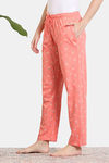Zivame Scribbled Meadows Knit Cotton Pyjama - Desert Flower — thumbnail 3